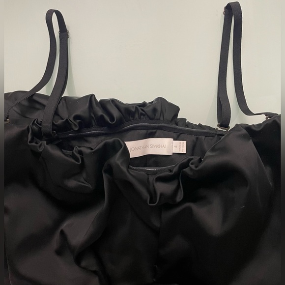 Jonathan Simkhai Satin Mini bubble dress size 4 in black